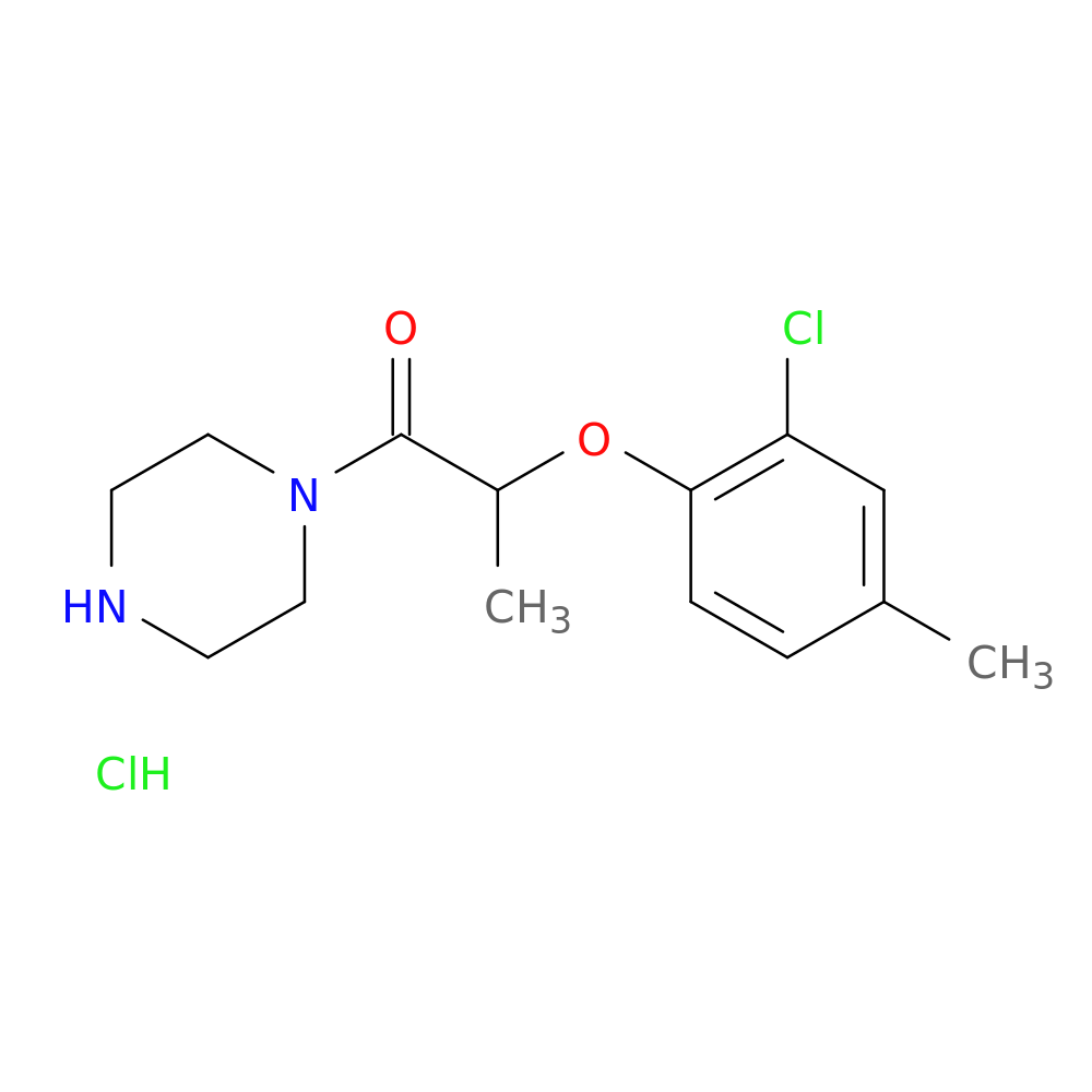 2-(2-chloro-4-methylphenoxy)-1-(piperazin-1-yl)propan-1-one hydrochloride