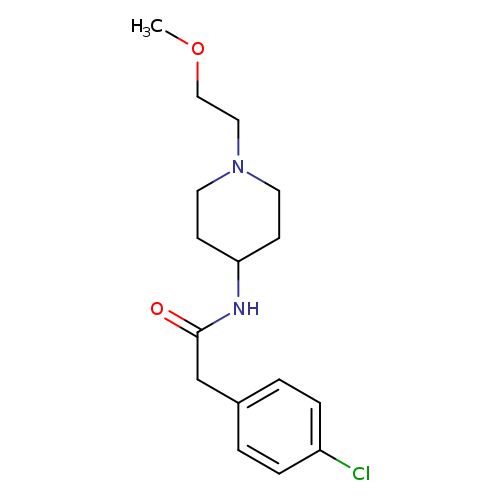 2-(4-chlorophenyl)-N-[1-(2-methoxyethyl)piperidin-4-yl]acetamide