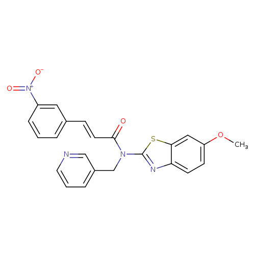(2E)-N-(6-methoxy-1,3-benzothiazol-2-yl)-3-(3-nitrophenyl)-N-[(pyridin-3-yl)methyl]prop-2-enamide