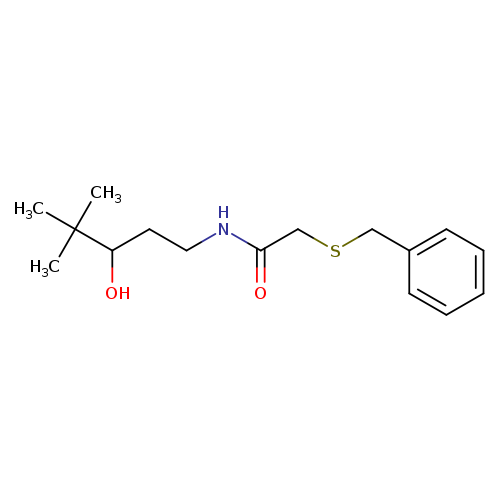 2-(benzylsulfanyl)-N-(3-hydroxy-4,4-dimethylpentyl)acetamide