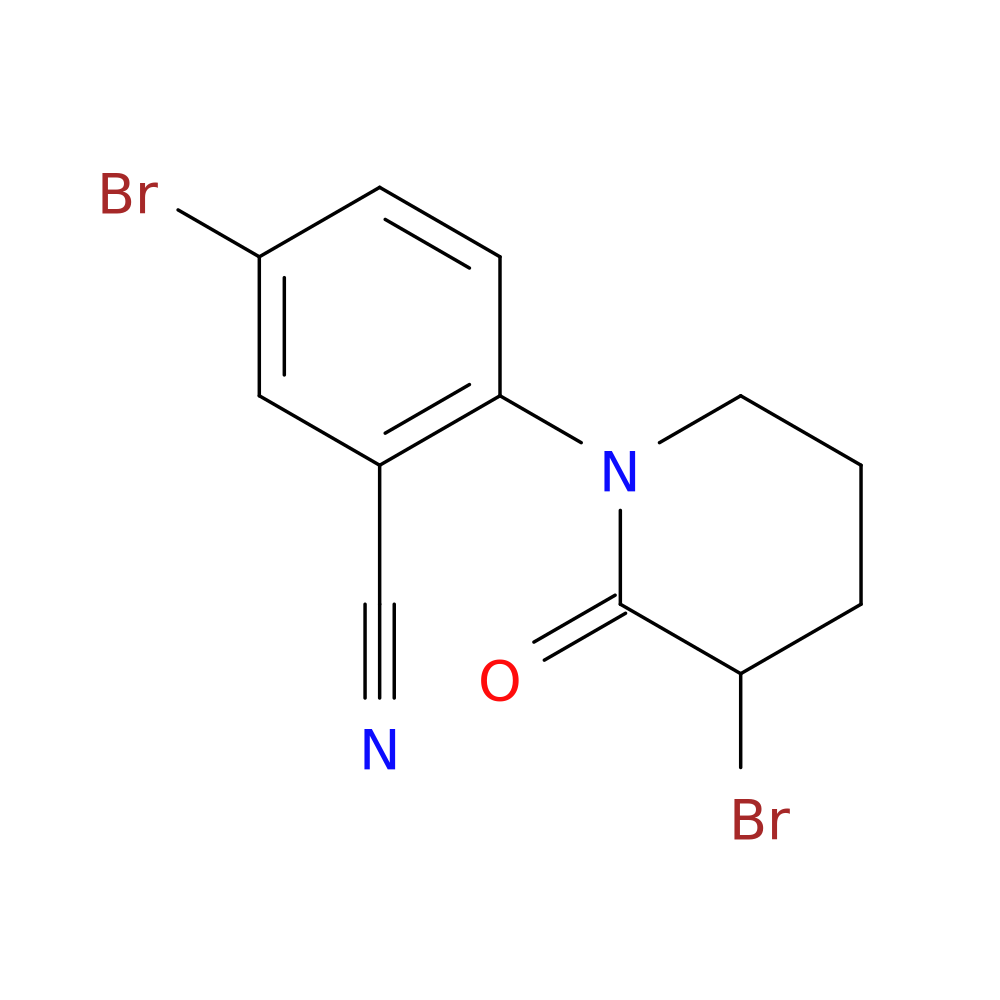 5-bromo-2-(3-bromo-2-oxopiperidin-1-yl)benzonitrile