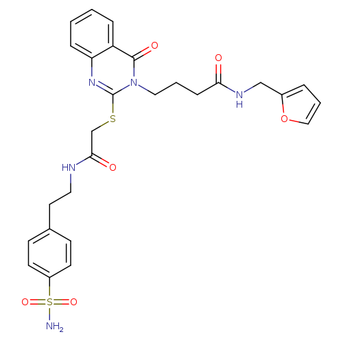 N-[(furan-2-yl)methyl]-4-{4-oxo-2-[({[2-(4-sulfamoylphenyl)ethyl]carbamoyl}methyl)sulfanyl]-3,4-dihydroquinazolin-3-yl}butanamide