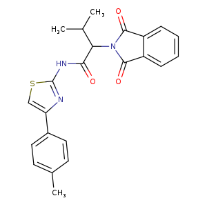 2-(1,3-dioxo-2,3-dihydro-1H-isoindol-2-yl)-3-methyl-N-[4-(4-methylphenyl)-1,3-thiazol-2-yl]butanamide