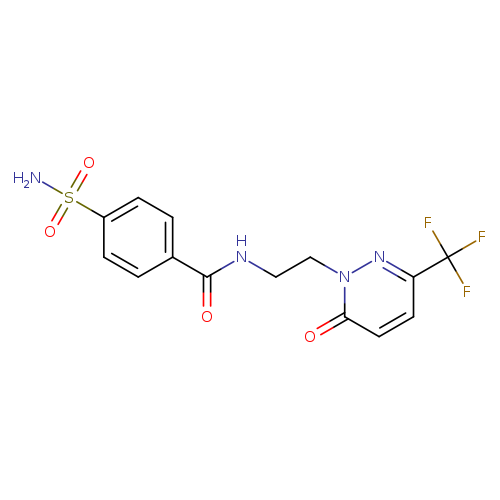 N-{2-[6-oxo-3-(trifluoromethyl)-1,6-dihydropyridazin-1-yl]ethyl}-4-sulfamoylbenzamide