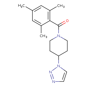 4-(1H-1,2,3-triazol-1-yl)-1-(2,4,6-trimethylbenzoyl)piperidine