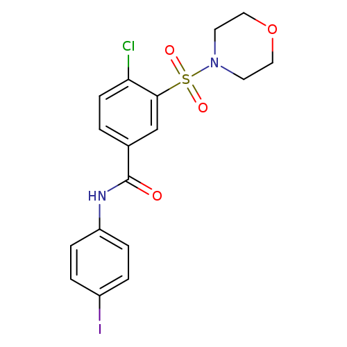 4-chloro-N-(4-iodophenyl)-3-(morpholine-4-sulfonyl)benzamide