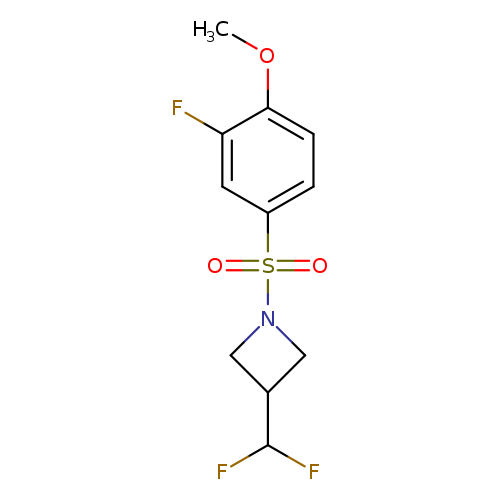 3-(difluoromethyl)-1-(3-fluoro-4-methoxybenzenesulfonyl)azetidine