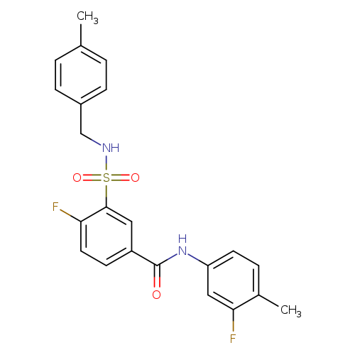 4-fluoro-N-(3-fluoro-4-methylphenyl)-3-{[(4-methylphenyl)methyl]sulfamoyl}benzamide