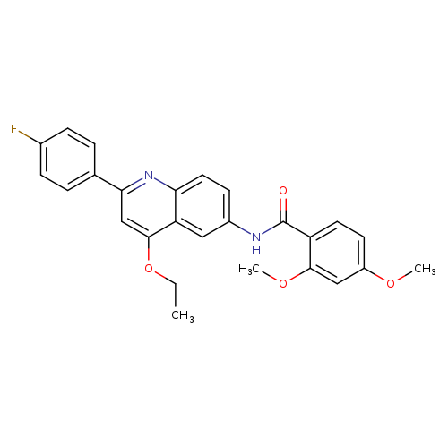N-[4-ethoxy-2-(4-fluorophenyl)quinolin-6-yl]-2,4-dimethoxybenzamide