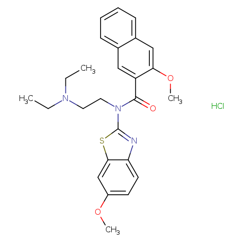 N-[2-(diethylamino)ethyl]-3-methoxy-N-(6-methoxy-1,3-benzothiazol-2-yl)naphthalene-2-carboxamide hydrochloride