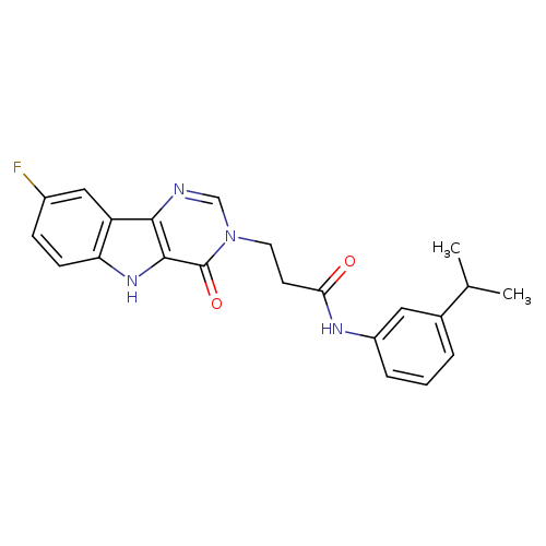 3-{8-fluoro-4-oxo-3H,4H,5H-pyrimido[5,4-b]indol-3-yl}-N-[3-(propan-2-yl)phenyl]propanamide
