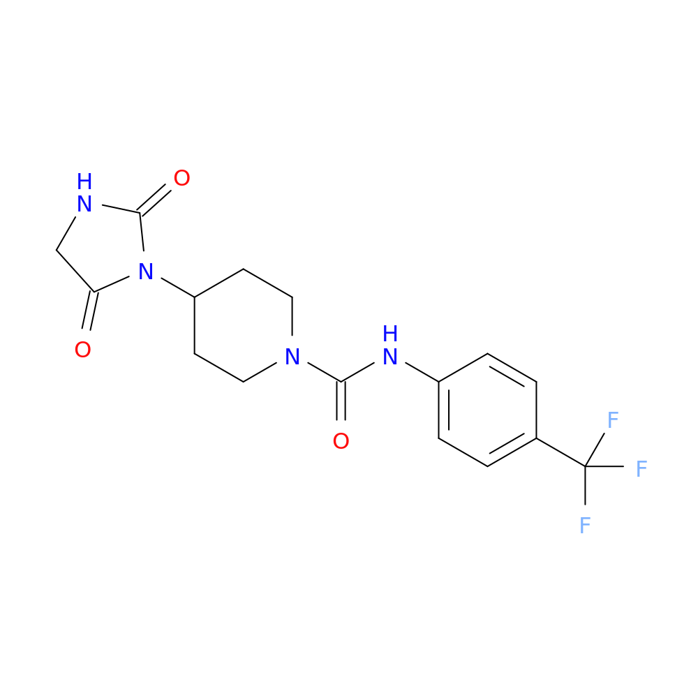4-(2,5-dioxoimidazolidin-1-yl)-N-[4-(trifluoromethyl)phenyl]piperidine-1-carboxamide