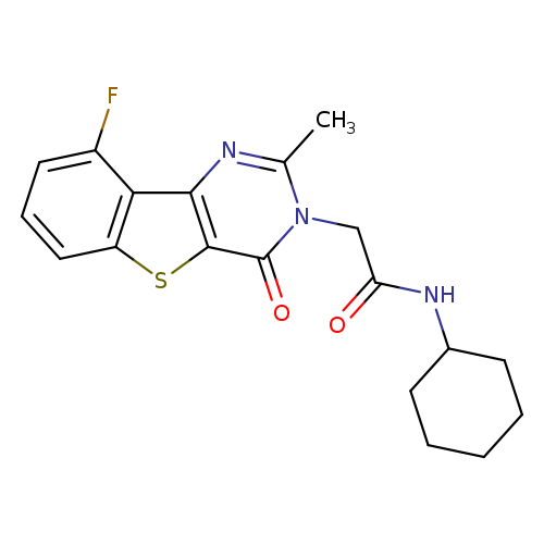 N-cyclohexyl-2-{13-fluoro-4-methyl-6-oxo-8-thia-3,5-diazatricyclo[7.4.0.0^{2,7}]trideca-1(13),2(7),3,9,11-pentaen-5-yl}acetamide