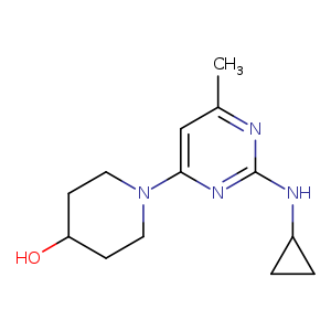 1-(2-(CYCLOPROPYLAMINO)-6-METHYLPYRIMIDIN-4-YL)PIPERIDIN-4-OL