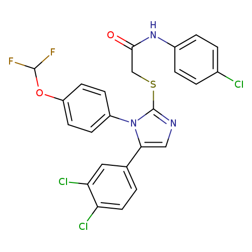 N-(4-chlorophenyl)-2-{[5-(3,4-dichlorophenyl)-1-[4-(difluoromethoxy)phenyl]-1H-imidazol-2-yl]sulfanyl}acetamide