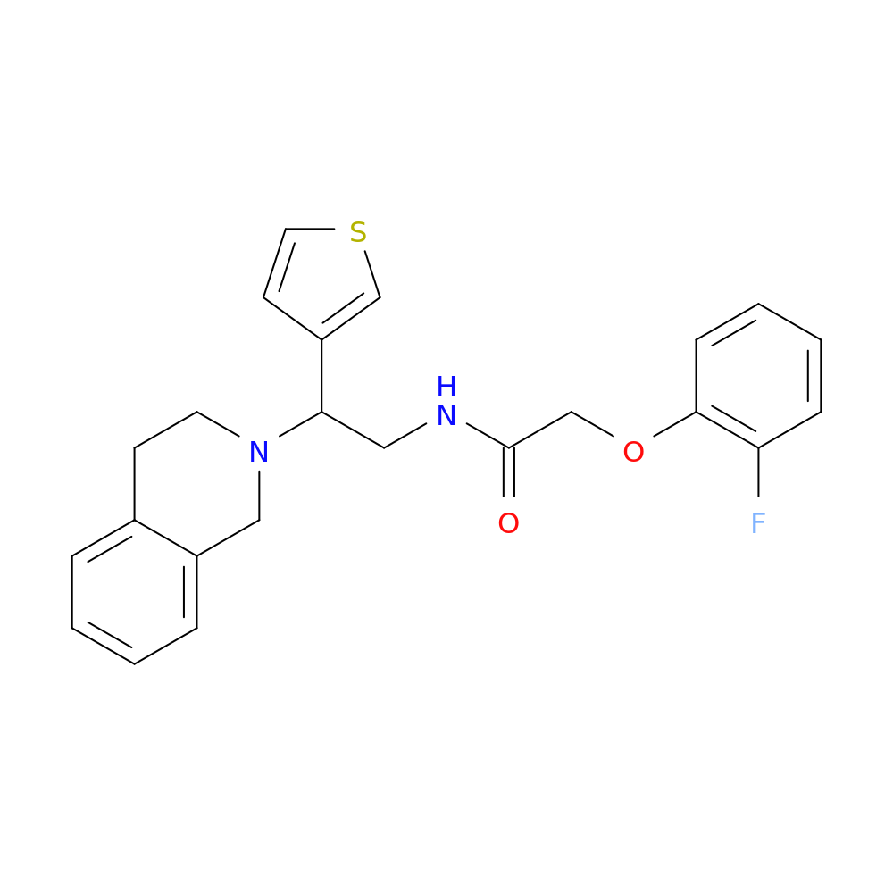 2-(2-fluorophenoxy)-N-[2-(1,2,3,4-tetrahydroisoquinolin-2-yl)-2-(thiophen-3-yl)ethyl]acetamide