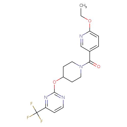 2-{[1-(6-ethoxypyridine-3-carbonyl)piperidin-4-yl]oxy}-4-(trifluoromethyl)pyrimidine