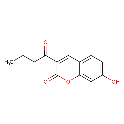 2H-1-Benzopyran-2-one, 7-hydroxy-3-(1-oxobutyl)-