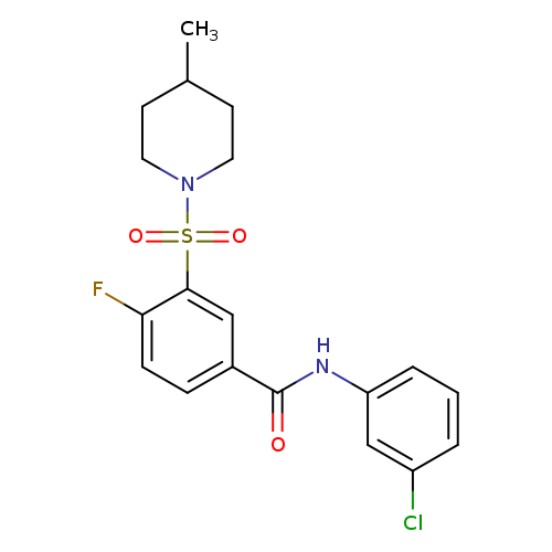 N-(3-chlorophenyl)-4-fluoro-3-[(4-methylpiperidin-1-yl)sulfonyl]benzamide