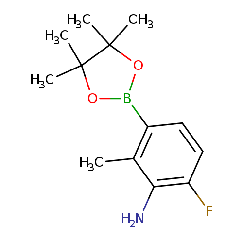 Benzenamine, 6-​fluoro-​2-​methyl-​3-​(4,​4,​5,​5-​tetramethyl-​1,​3,​2-​dioxaborolan-​2-​yl)​-
