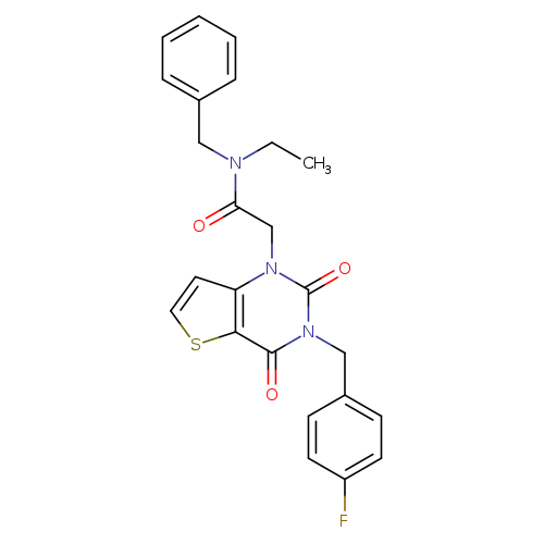 N-benzyl-N-ethyl-2-{3-[(4-fluorophenyl)methyl]-2,4-dioxo-1H,2H,3H,4H-thieno[3,2-d]pyrimidin-1-yl}acetamide