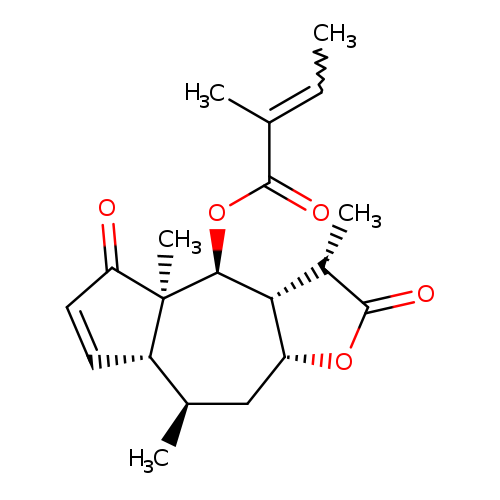 (E)-(3S,3aR,4S,4aR,7aR,8R,9aR)-3,4a,8-trimethyl-2,5-dioxo-2,3,3a,4,4a,5,7a,8,9,9a-decahydroazuleno[6,5-b]furan-4-yl 2-methylbut-2-enoate