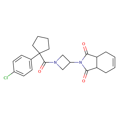 2-{1-[1-(4-chlorophenyl)cyclopentanecarbonyl]azetidin-3-yl}-2,3,3a,4,7,7a-hexahydro-1H-isoindole-1,3-dione