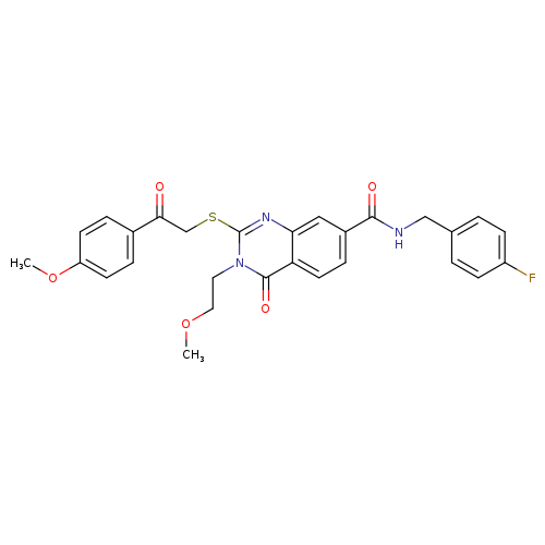 N-[(4-fluorophenyl)methyl]-3-(2-methoxyethyl)-2-{[2-(4-methoxyphenyl)-2-oxoethyl]sulfanyl}-4-oxo-3,4-dihydroquinazoline-7-carboxamide