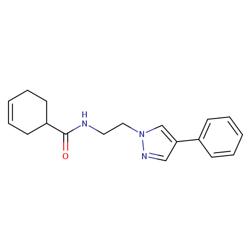 N-[2-(4-phenyl-1H-pyrazol-1-yl)ethyl]cyclohex-3-ene-1-carboxamide