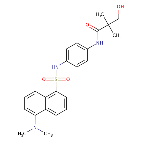 Propanamide, N-[4-[[[5-(dimethylamino)-1-naphthalenyl]sulfonyl]amino]phenyl]-2-(hydroxymethyl)-2-methyl-