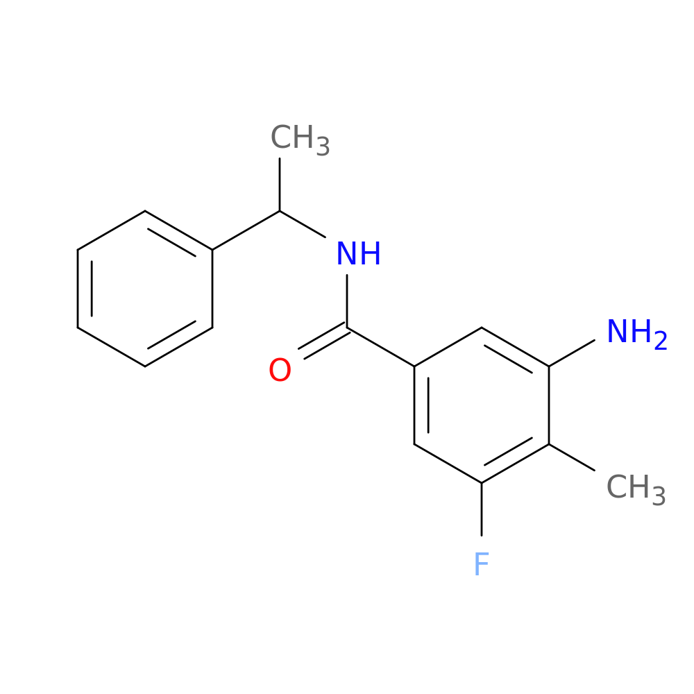 3-amino-5-fluoro-4-methyl-N-(1-phenylethyl)benzamide