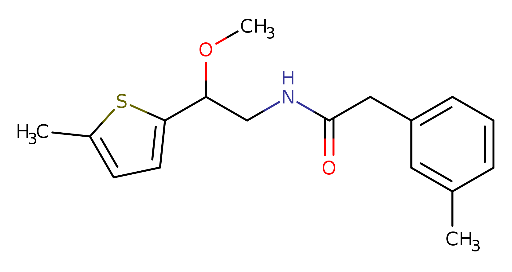 N-[2-methoxy-2-(5-methylthiophen-2-yl)ethyl]-2-(3-methylphenyl)acetamide