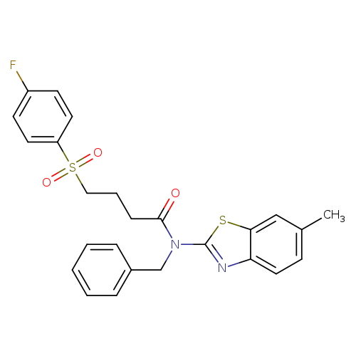 N-benzyl-4-(4-fluorobenzenesulfonyl)-N-(6-methyl-1,3-benzothiazol-2-yl)butanamide