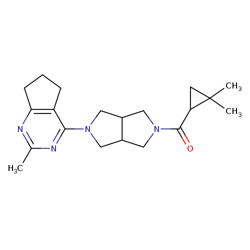2-(2,2-dimethylcyclopropanecarbonyl)-5-{2-methyl-5H,6H,7H-cyclopenta[d]pyrimidin-4-yl}-octahydropyrrolo[3,4-c]pyrrole
