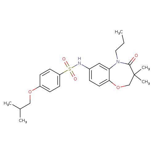 N-(3,3-dimethyl-4-oxo-5-propyl-2,3,4,5-tetrahydro-1,5-benzoxazepin-7-yl)-4-(2-methylpropoxy)benzene-1-sulfonamide