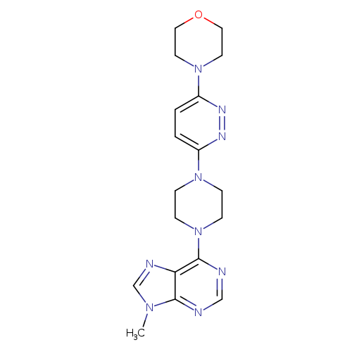 9-methyl-6-{4-[6-(morpholin-4-yl)pyridazin-3-yl]piperazin-1-yl}-9H-purine