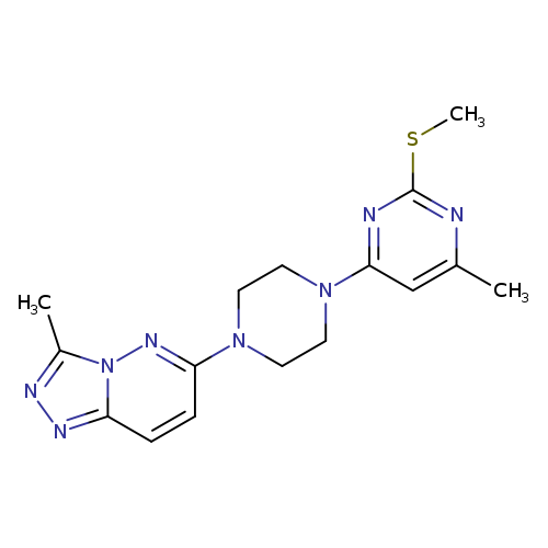 4-methyl-6-(4-{3-methyl-[1,2,4]triazolo[4,3-b]pyridazin-6-yl}piperazin-1-yl)-2-(methylsulfanyl)pyrimidine