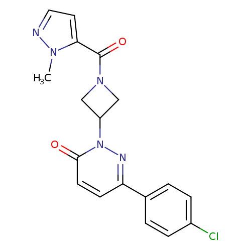 6-(4-chlorophenyl)-2-[1-(1-methyl-1H-pyrazole-5-carbonyl)azetidin-3-yl]-2,3-dihydropyridazin-3-one