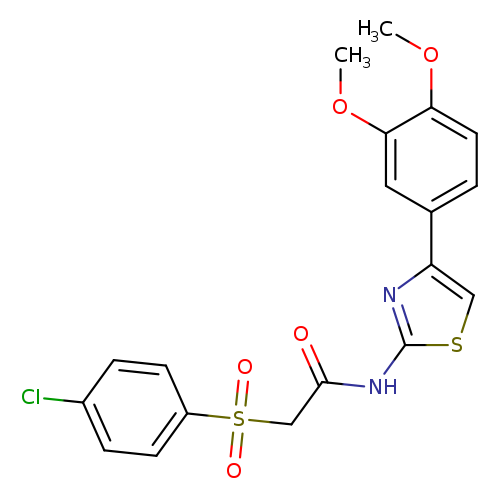 2-(4-chlorobenzenesulfonyl)-N-[4-(3,4-dimethoxyphenyl)-1,3-thiazol-2-yl]acetamide