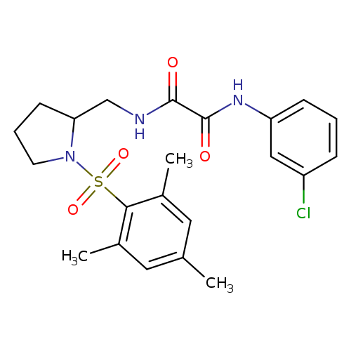 N'-(3-chlorophenyl)-N-{[1-(2,4,6-trimethylbenzenesulfonyl)pyrrolidin-2-yl]methyl}ethanediamide