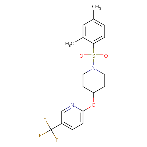2-{[1-(2,4-dimethylbenzenesulfonyl)piperidin-4-yl]oxy}-5-(trifluoromethyl)pyridine