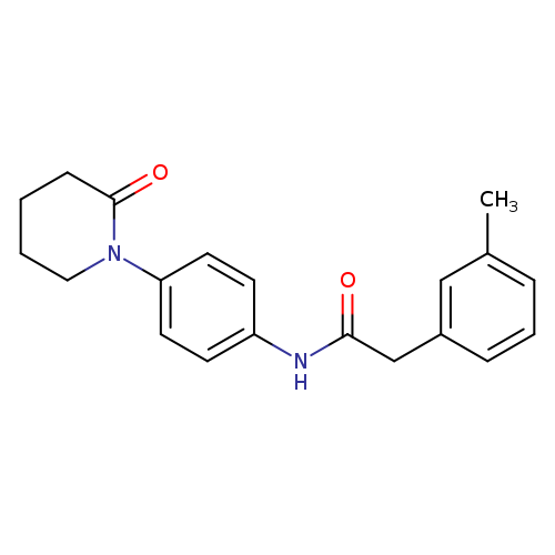 2-(3-methylphenyl)-N-[4-(2-oxopiperidin-1-yl)phenyl]acetamide