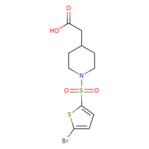 (1-[(5-Bromo-2-thienyl)sulfonyl]piperidin-4-yl)acetic acid