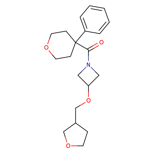 3-[(oxolan-3-yl)methoxy]-1-(4-phenyloxane-4-carbonyl)azetidine