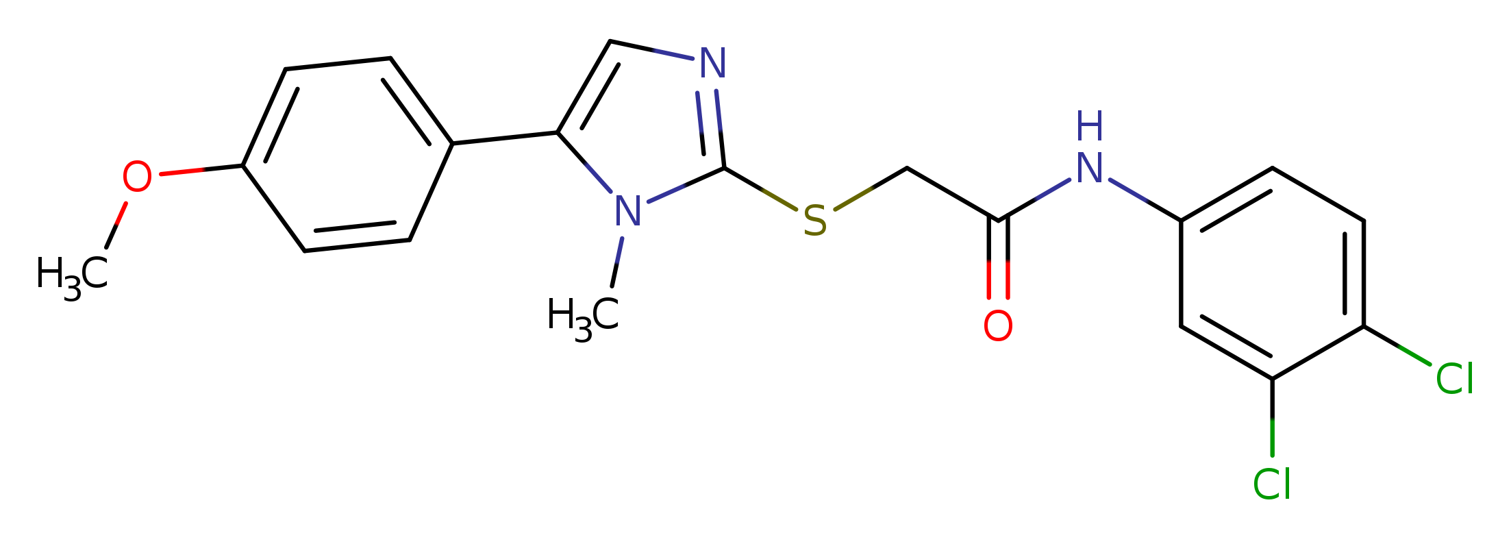 N-(3,4-dichlorophenyl)-2-{[5-(4-methoxyphenyl)-1-methyl-1H-imidazol-2-yl]sulfanyl}acetamide