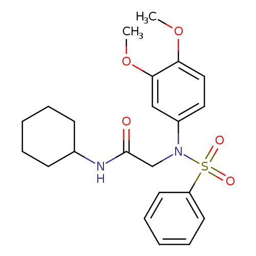 N-cyclohexyl-2-[3,4-dimethoxy(phenylsulfonyl)anilino]acetamide