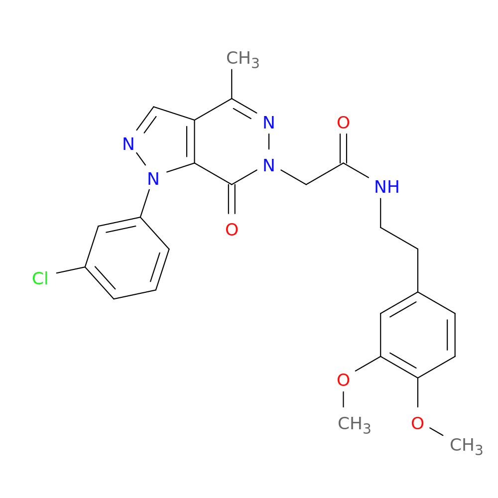 2-[1-(3-chlorophenyl)-4-methyl-7-oxo-1H,6H,7H-pyrazolo[3,4-d]pyridazin-6-yl]-N-[2-(3,4-dimethoxyphenyl)ethyl]acetamide