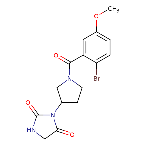 3-[1-(2-bromo-5-methoxybenzoyl)pyrrolidin-3-yl]imidazolidine-2,4-dione