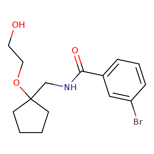 3-bromo-N-{[1-(2-hydroxyethoxy)cyclopentyl]methyl}benzamide