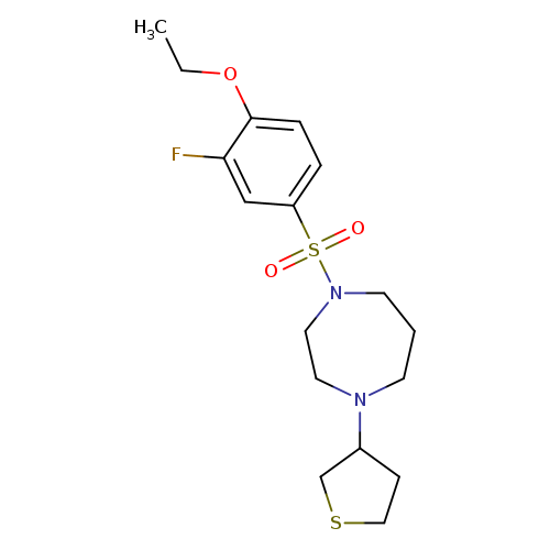 1-(4-ethoxy-3-fluorobenzenesulfonyl)-4-(thiolan-3-yl)-1,4-diazepane